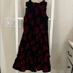 Janie and Jack size 10 Girls holiday Christmas Dress - Red and Black